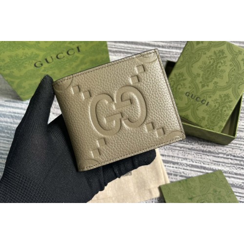 Gucci Jumbo Coin Wallet in Taupe jumbo leather