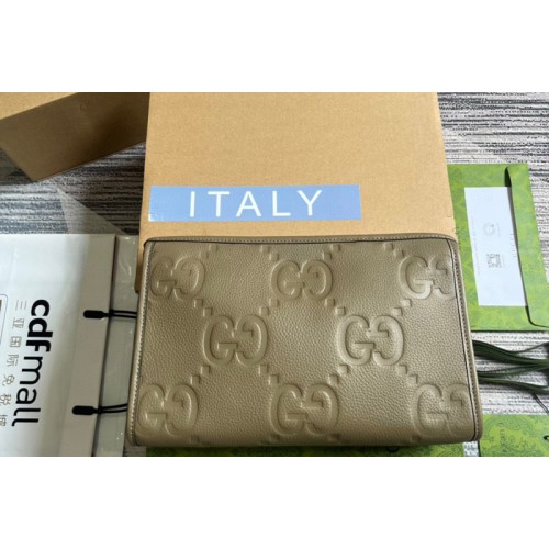 Gucci Jumbo Pouch in Taupe jumbo leather Gucci Jumbo Pouch in Taupe jumbo leather
