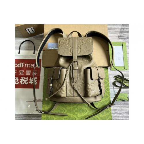 Gucci Jumbo Small Backpack in Taupe jumbo leather