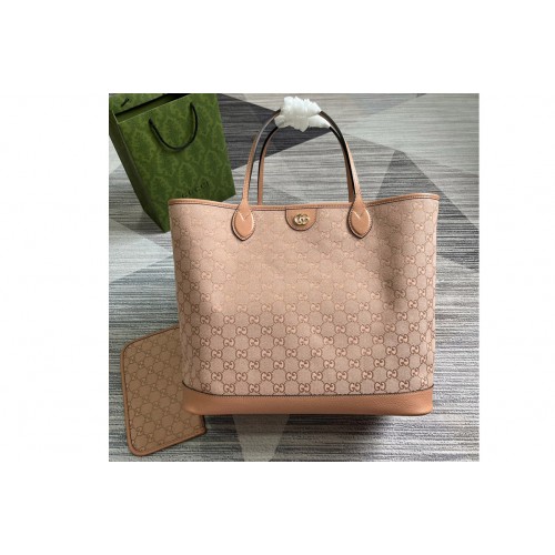 Gucci Ophidia Large Tote Bag in Pink canvas
