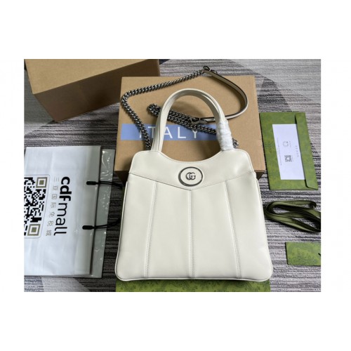 Gucci Petite Small Tote Bag in White leather