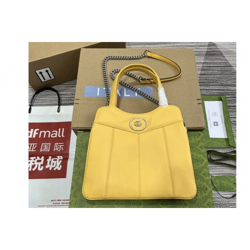 Gucci Petite Small Tote Bag in Yellow leather