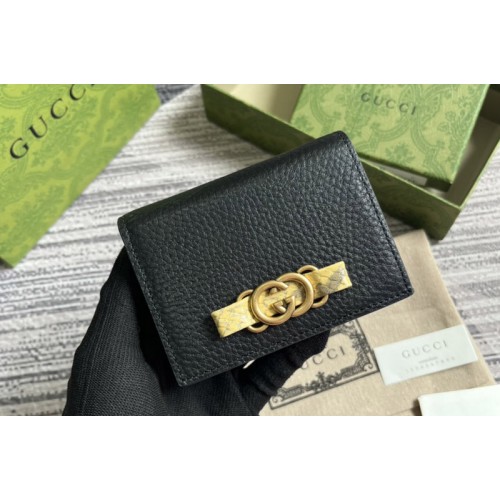 Gucci Wallet With Interlocking G Python Bow Bag in Black leather