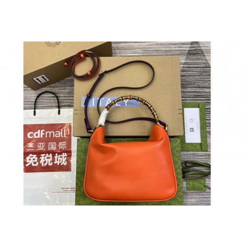 Gucci Diana Medium Shoulder Bag In Orange Leather