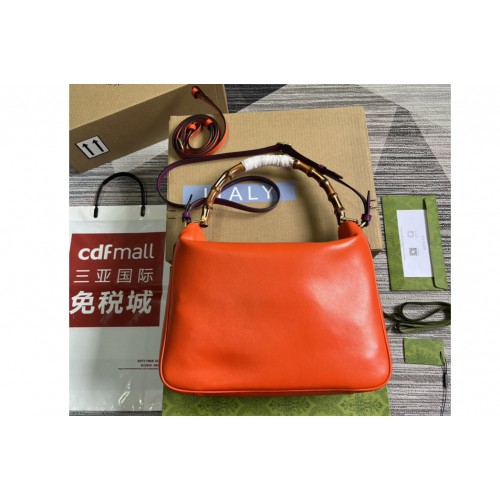 Gucci Diana Large Shoulder Bag in Orange leather
