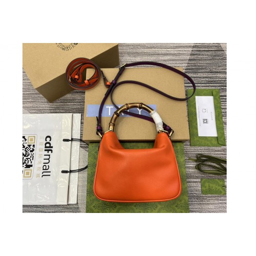 Gucci Diana Small Shoulder Bag in Orange leather