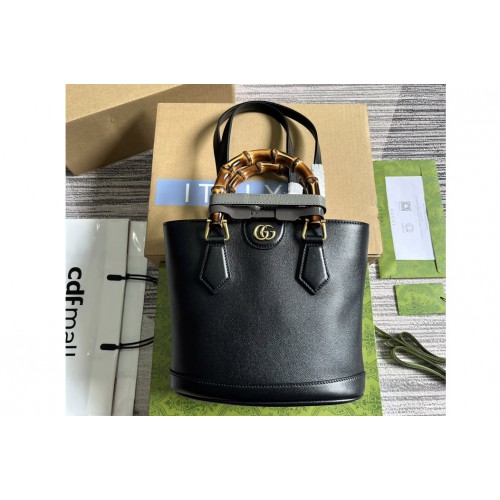 Gucci Diana Small Tote Bag in Black leather