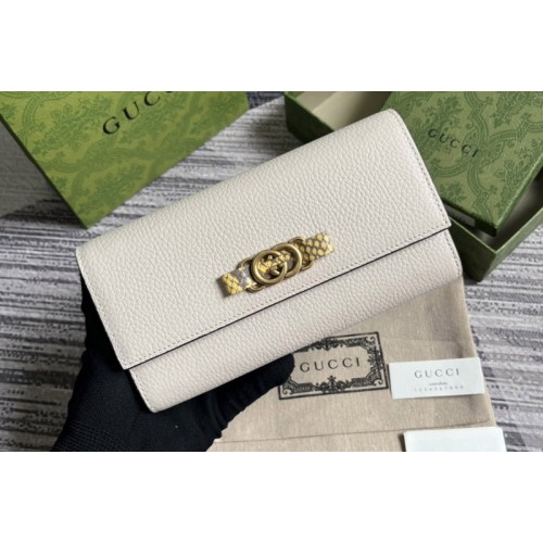 Gucci Wallet With Interlocking G Python Bow in White leather