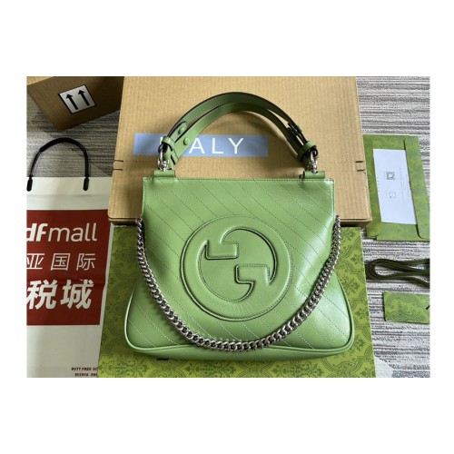 Gucci Blondie Small Tote Bag in Green leather