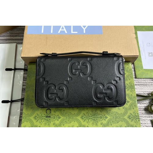 Gucci Jumbo Travel Document Case in Black jumbo leather