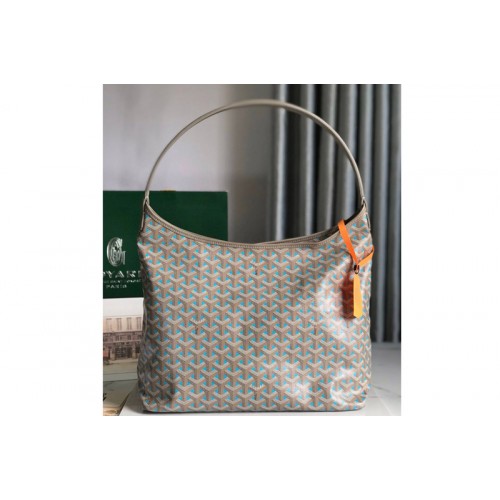 Goyard Boh�me Hobo bag in Blue Goyardine Canvas