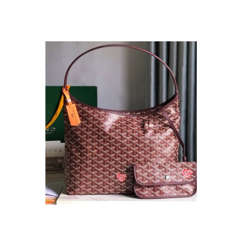 Goyard Boh�me Hobo bag in Burgundy Goyardine Canvas