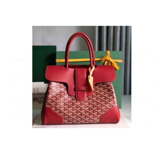 Goyard Saigon tote bag in Red Goyardine Canvas