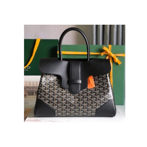 Goyard Saigon tote bag in Black Goyardine Canvas