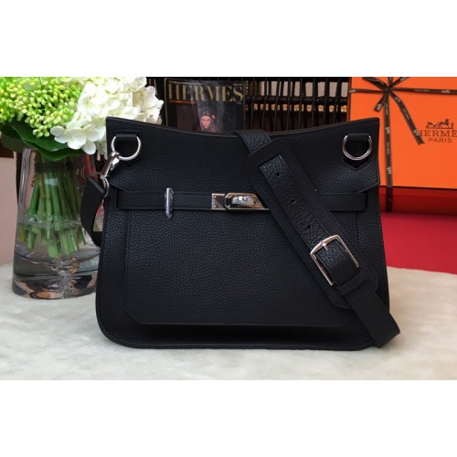 Hermes H061784 Jypsiere 28 bag in Black original taurillon Clemence leather