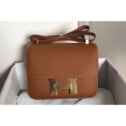 Hermes Constance 24cm Bag Original Epsom Leather Gold Tan