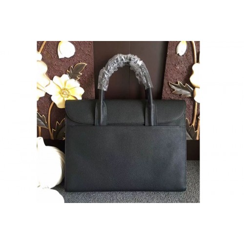 Mens Hermes 38cm Messenger Bags Original Togo Leather Black