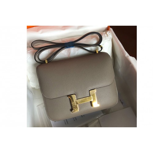 Hermes constance 18 Bag in Khaki Epsom Leather with Gold Buckle