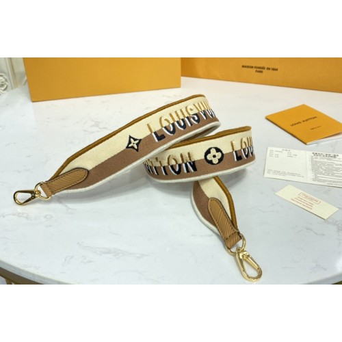 Louis Vuitton J02506 bandouliere Jacquard Strap in Brown White