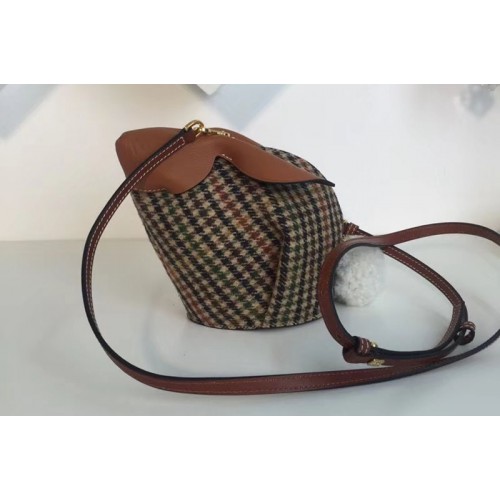 Loewe Bunny Mini Leather Shoulder Bags Green