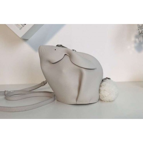 Loewe Bunny Mini Bag Soft Grained Calf White