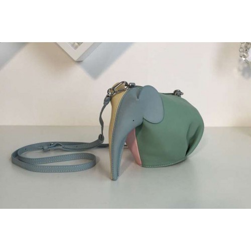 Loewe Elephant Mini Bag Classic Calf Leather Green Pink Blue Yellow