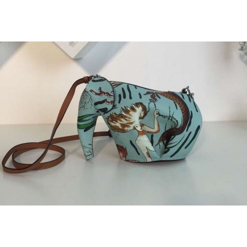 Loewe Elephant Mini Bag Classic Calf Leather Green