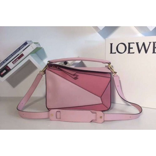 Loewe Puzzle Bags Original Calf Leather Pink Light Pink White