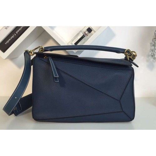 Loewe Puzzle Bags Original Calf Leather Dark Blue