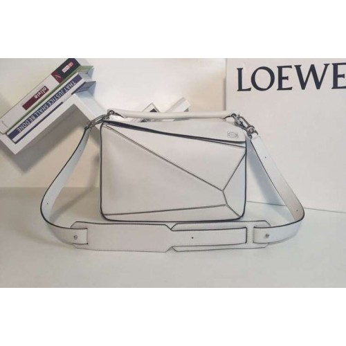 Loewe Puzzle Bags Original Calf Leather White