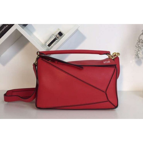 Loewe Puzzle Bags Original Calf Leather Red