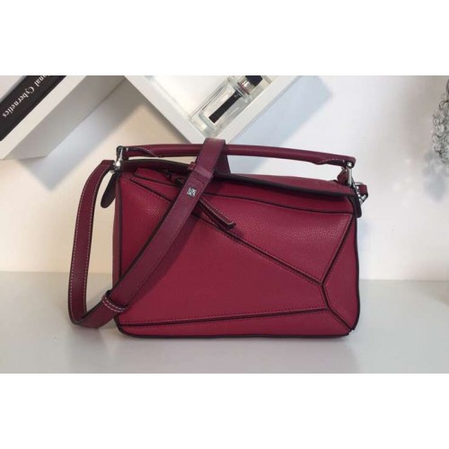 Loewe Puzzle Small Bags Original Calf Leather Fuchsia