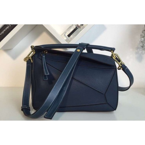 Loewe Puzzle Small Bags Original Calf Leather Dark Blue