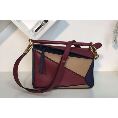 Loewe Puzzle Small Bags Original Calf Leather Blue Brown