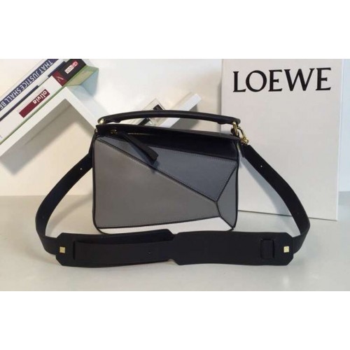 Loewe Puzzle Small Bags Original Calf Leather Grey Blue
