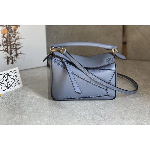 Loewe Mini Puzzle bag in Light Blue classic calfskin