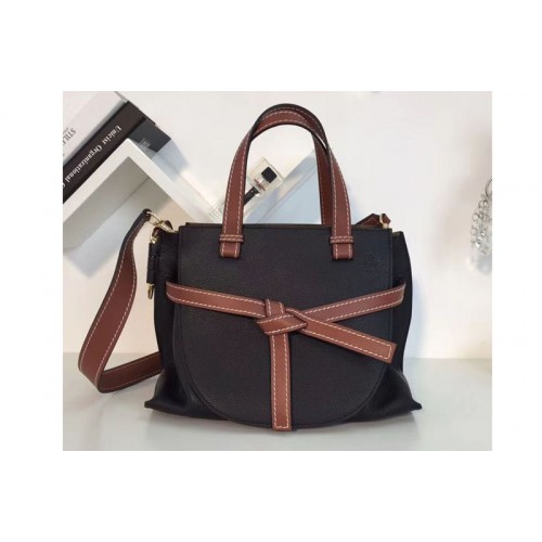 Loewe Gate Top Handle Small Bags Original Leather Black Pecan Color