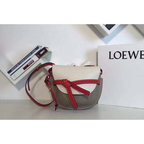 Loewe Gate Small Bags Original Leather White Grey