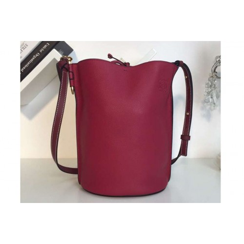 Loewe Gate Bucket Bags Soft Grained Calf Leather Wine