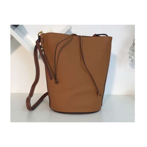 Loewe Gate Bucket Bags Soft Grained Calf Leather Brown
