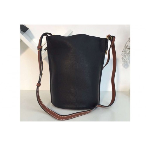 Loewe Gate Bucket Bags Soft Grained Calf Leather Black