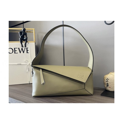 Loewe Puzzle Hobo bag in Green nappa calfskin