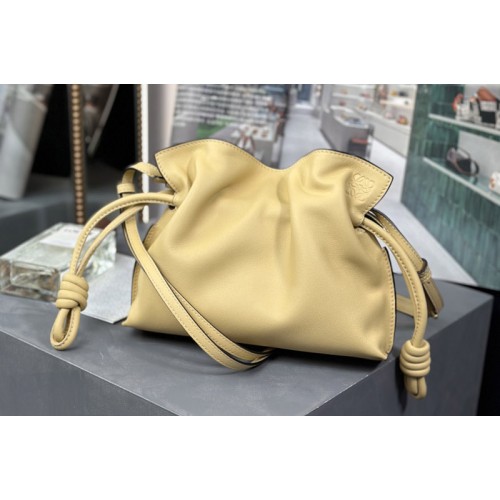 Loewe Mini Flamenco clutch in Yellow nappa calfskin