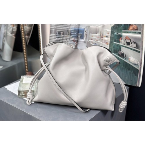Loewe Flamenco clutch in White nappa calfskin