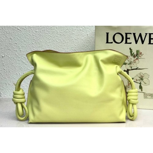 Loewe Flamenco clutch in Lime Green nappa calfskin