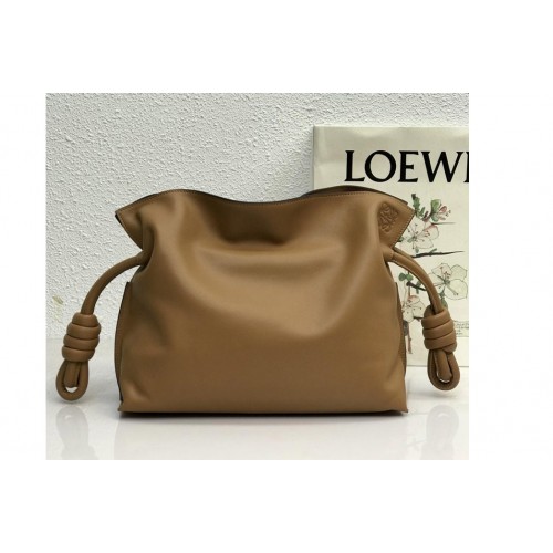 Loewe Flamenco clutch in Brown nappa calfskin
