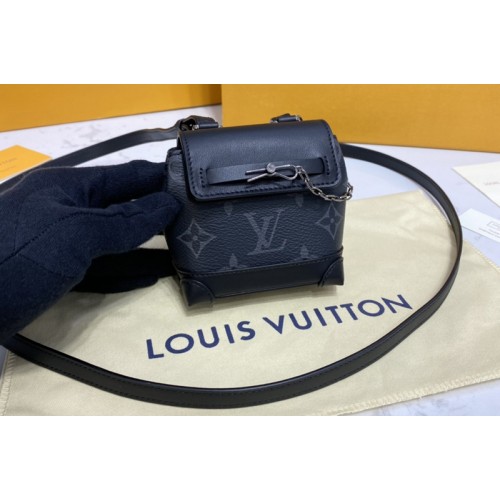 Louis Vuitton M00340 Mini Steamer pouch in Monogram Eclipse canvas Louis Vuitton M00340 Mini Steamer pouch in Monogram Eclipse canvas