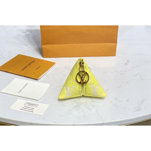 Louis Vuitton M00669 Berlingot bag charm and key holder in Yellow Monogram canvas