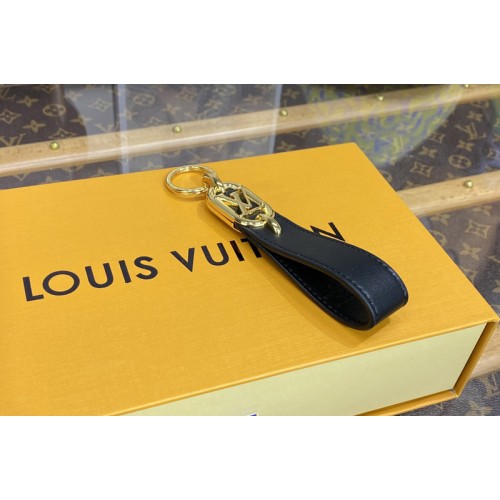 Louis Vuitton M00826 Link Dragonne Key holder in Black leather