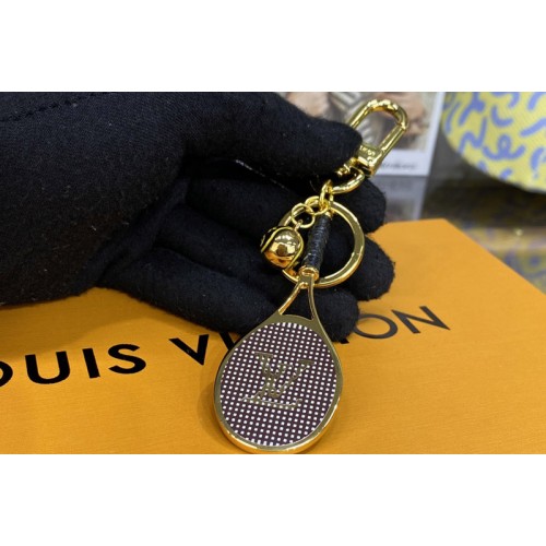 Louis Vuitton M00839 Serve keyring in Black Leather